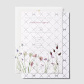 Griechisch-orthodoxe Christening Taufe Girl-Wildbl Pergament Einladungen (Versetzt (Einladung))