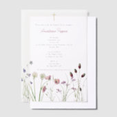 Griechisch-orthodoxe Christening Taufe Girl-Wildbl Pergament Einladungen (Versetzt)