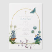 Griechisch-orthodoxe Christening Taufe Junge Wildb Pergament Einladungen (Vorderseite)