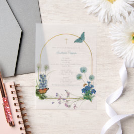 Griechisch-orthodoxe Christening Taufe Junge Wildb Pergament Einladungen