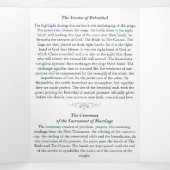 Griechisch-orthodoxe Hochzeitsprogramm Dreifach Gefaltete Ankündigung (Innenseite Mitte)