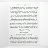 Griechisch-orthodoxe Hochzeitsprogramm Dreifach Gefaltete Einladung (Innenseite Mitte)