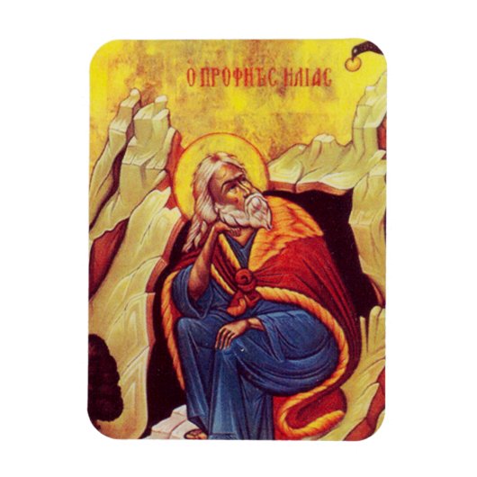 Griechisch-orthodoxe Ikone des Propheten Elija Magnet (Vertikal)