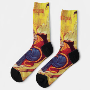 Griechisch-orthodoxe Ikone des Propheten Elija Socken