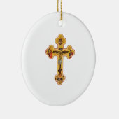 griechisch-orthodoxe Jesus Christus-Kreuz Keramik Ornament (Rechts)