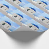 Griechisch-orthodoxe Kirche in Santorini Insel, Geschenkpapier (Ecke)