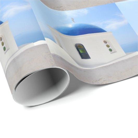 Griechisch-orthodoxe Kirche in Santorini Insel, Geschenkpapier (Rolleneckpunkt)