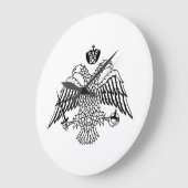 Griechisch-orthodoxe Kirchenflagge Berg Athos Große Wanduhr (Winkel)