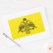 Griechisch-orthodoxe Kirchenflagge Berg Athos Rechteckiger Aufkleber (Umschlag)