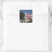 griechisch-orthodoxe Kloster Quadratischer Aufkleber (Tasche)