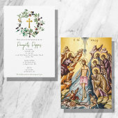 Griechisch-orthodoxe Weihnachtsfeier Taufe Lebensg Einladung