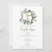 Griechisch-orthodoxe Weihnachtsfeier Taufe Lebensg Einladung (Vorderseite)