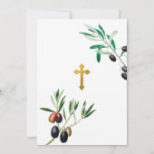 Griechisch-orthodoxe Weihnachtsfeier Taufe Lebensg Einladung (Rückseite)