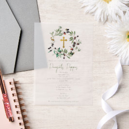 Griechisch-orthodoxe Weihnachtsfeier Taufe Lebensg Pergament Einladungen