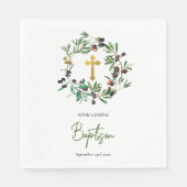 Griechisch-orthodoxe Weihnachtsfeier Taufe Lebensg Serviette (Vorderseite)