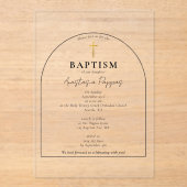 Griechisch-orthodoxe Weihnachtsfeier Taufe Moderne Acryleinladungen (Vorderseite)