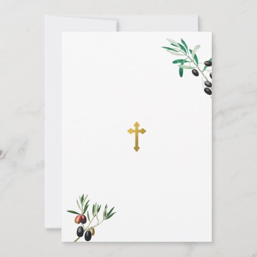 Griechisch-orthodoxe Weihnachtsfeier Taufkirche Einladung (Rückseite)