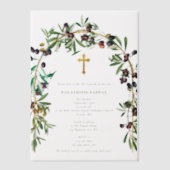 Griechisch-orthodoxe Weihnachtsfeier Taufkirche Pergament Einladungen (Vorderseite)