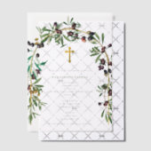 Griechisch-orthodoxe Weihnachtsfeier Taufkirche Pergament Einladungen (Versetzt (Einladung))