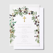 Griechisch-orthodoxe Weihnachtsfeier Taufkirche Pergament Einladungen (Versetzt)