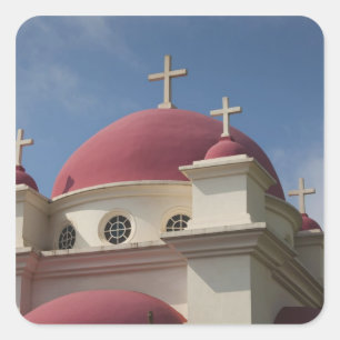 Griechisch-Orthodoxes Kloster Quadratischer Aufkleber