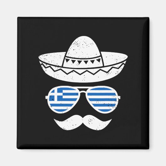 Griechisch Ostern Schatten Cinco de Mayo Mexiko Ju Magnet (Vorne)