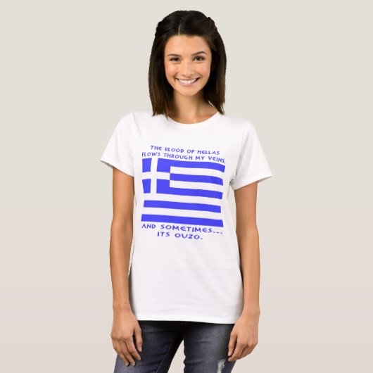 Griechisch Ouzo T-Shirt (Vorne ganz)