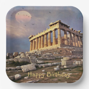 Griechisch Parthenon Birthday Pappteller