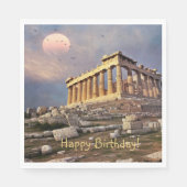 Griechisch Parthenon Birthday Serviette (Vorderseite)
