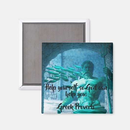 Griechisch Proverb Magnet (Vorderseite/Rückseite)