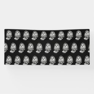 Griechisch-römische Marmorbüste klassisch Schwarz- Banner