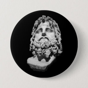 Griechisch-römische Marmorbüste klassisch Schwarz- Button