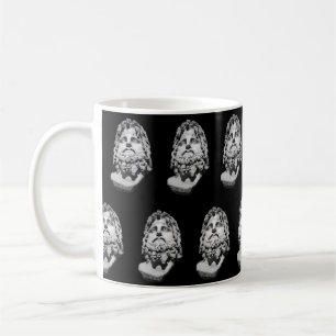 Griechisch-römische Marmorbüste klassisch Schwarz- Kaffeetasse