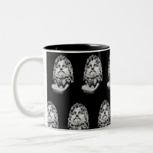 Griechisch-römische Marmorbüste klassisch Schwarz- Zweifarbige Tasse