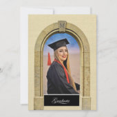 Griechisch-römisches Bogen-Fotodesign Abschlussanz Ankündigung (Vorderseite)