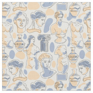 Griechisch-römisches Skulpturenmuster Stoff