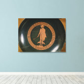 Griechisch-rote Tasse, die den Gott Hermes darstel Leinwanddruck (Insitu (Holzboden))