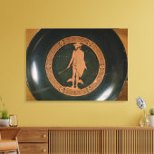 Griechisch-rote Tasse, die den Gott Hermes darstel Leinwanddruck (Insitu (Wohnzimmer))