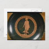 Griechisch-rote Tasse, die den Gott Hermes darstel Postkarte (Vorne/Hinten)