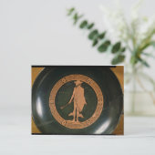 Griechisch-rote Tasse, die den Gott Hermes darstel Postkarte (Stehend Vorderseite)