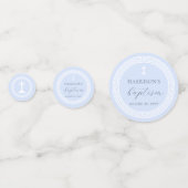 Griechisch-Schlüsselblauer Taufe Konfetti (Rückseiten)