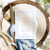 Griechisch-Schlüsselblauer Taufe Menükarte