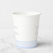 Griechisch-Schlüsselblauer Taufe Pappbecher (Links)