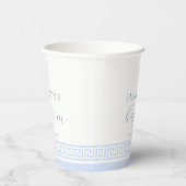 Griechisch-Schlüsselblauer Taufe Pappbecher (Rechts)