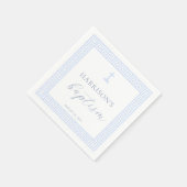 Griechisch-Schlüsselblauer Taufe Serviette (Ecke)