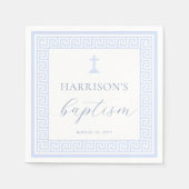 Griechisch-Schlüsselblauer Taufe Serviette (Vorderseite)