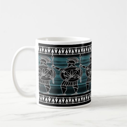 Griechisch-Schwarze Uhr Kaffeetasse (Links)