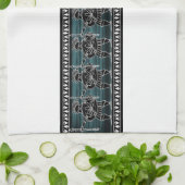 Griechisch-Schwarze Uhr Küchentuch (Gefaltet)