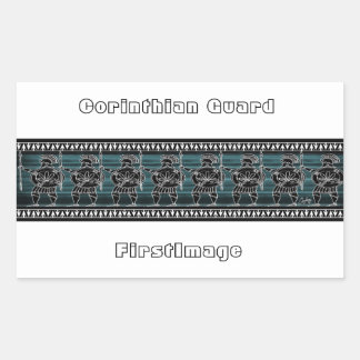 Griechisch-Schwarze Uhr Rechteckiger Aufkleber