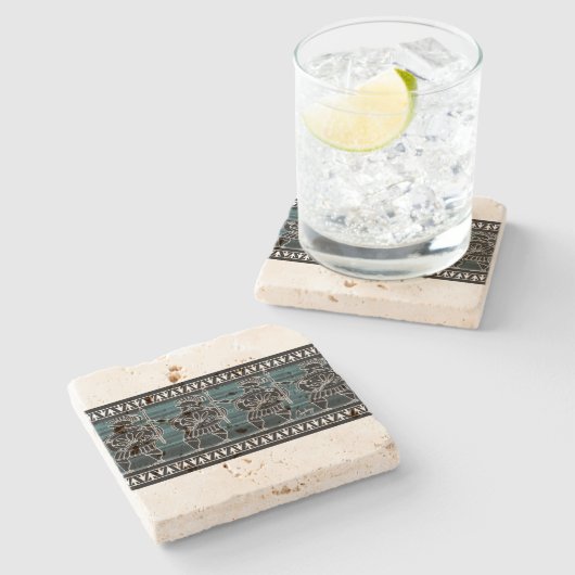 Griechisch-Schwarze Uhr Steinuntersetzer (Seitenansicht)